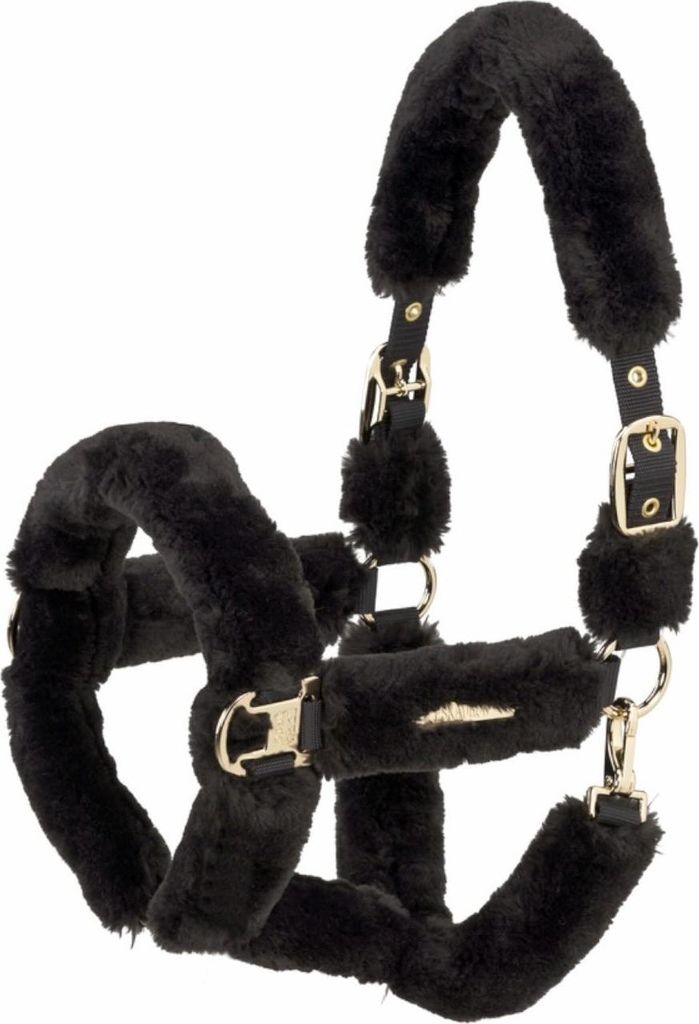 Eskadron Halfter FAUX FUR COMPLETE black truffle Heritage HW 25/26, Größe:P2