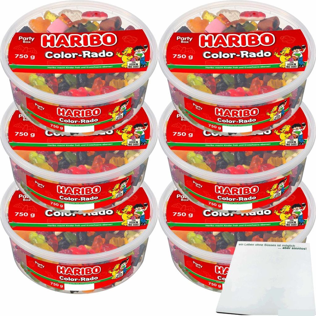 Haribo Color-Rado Fruchtgummi Lakritz Mischung 6er Pack Produktbild 