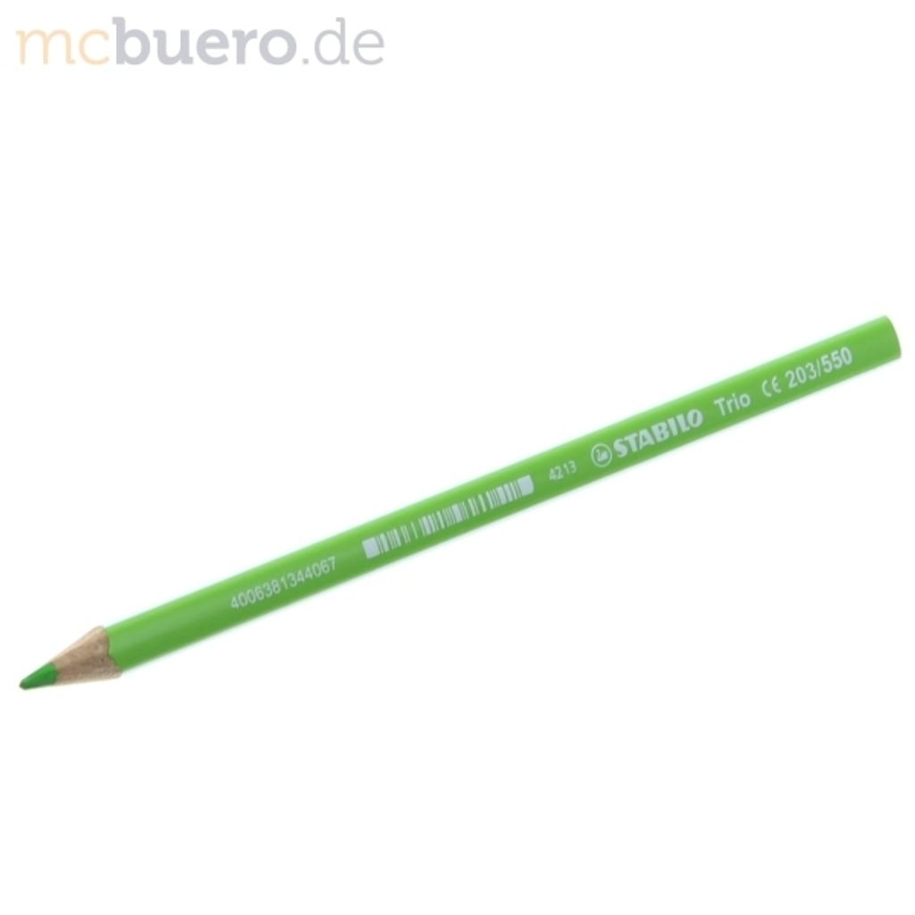 Stabilo Dreikant-Buntstift - dick, 4,2 mm, gelbgrün Produktbild 