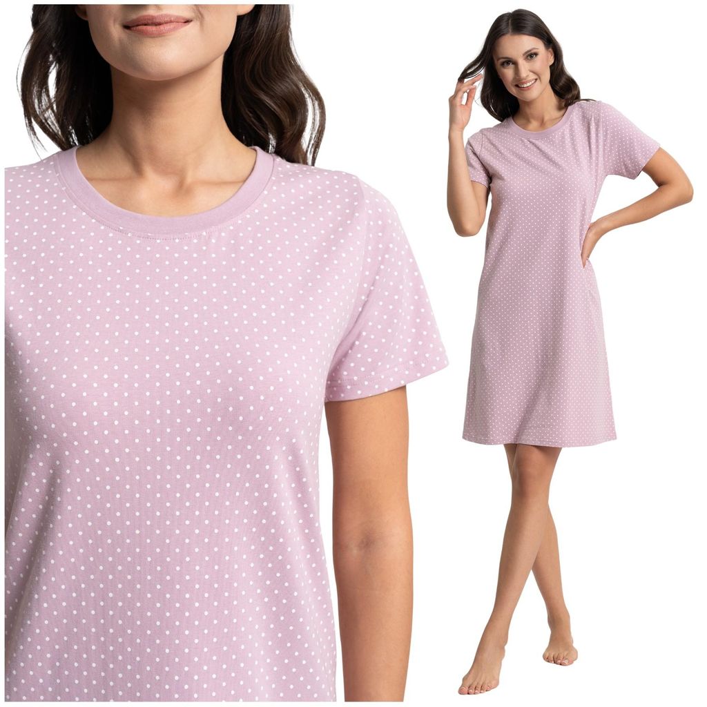 Moraj Damen Nachthemd Nachtshirt – Violett, Größe S, bequem