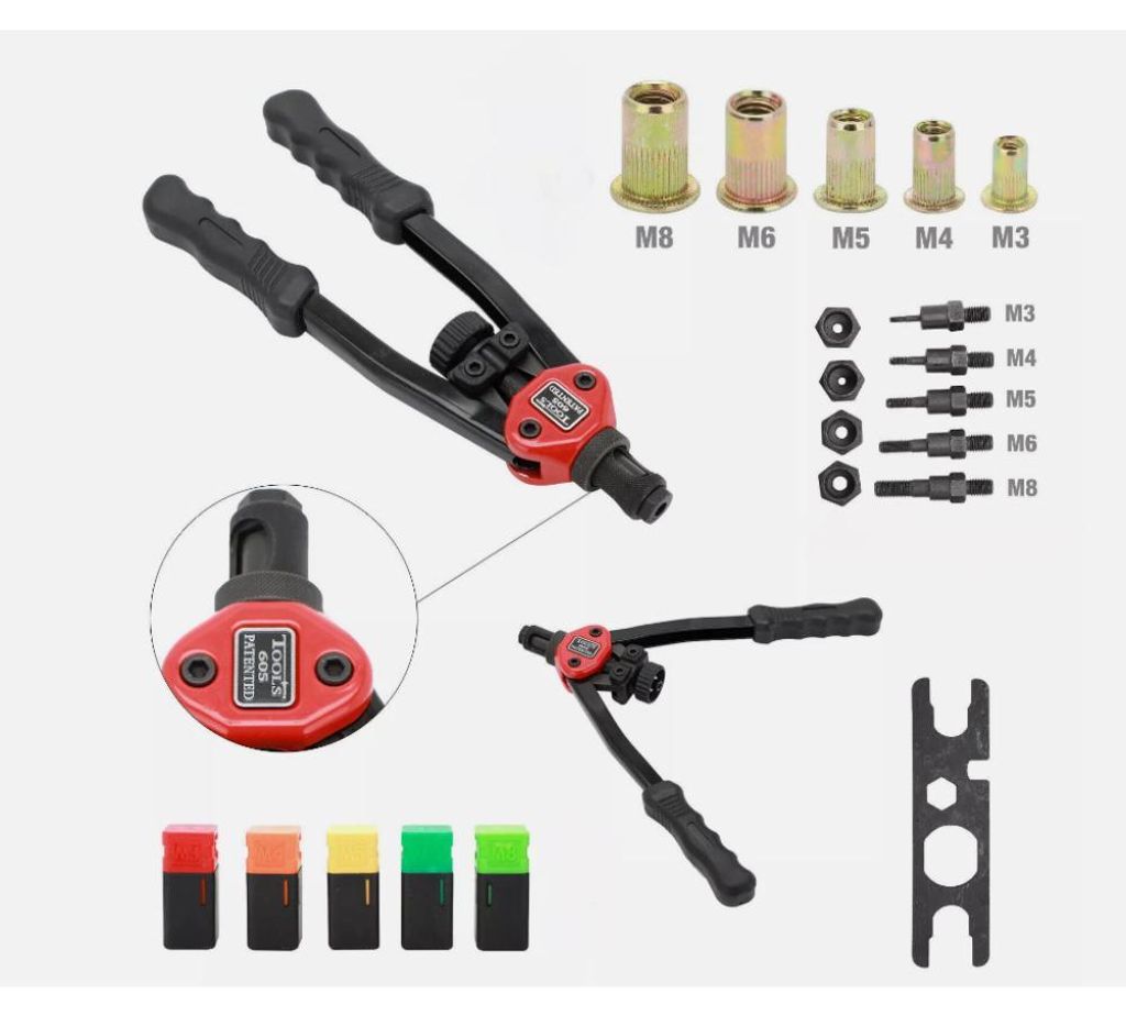 Nietpistolen-Set, Nietmutter-Gewindeeinstellwerkzeug, Mutternsetzer, NutSert, metrisch, SAE