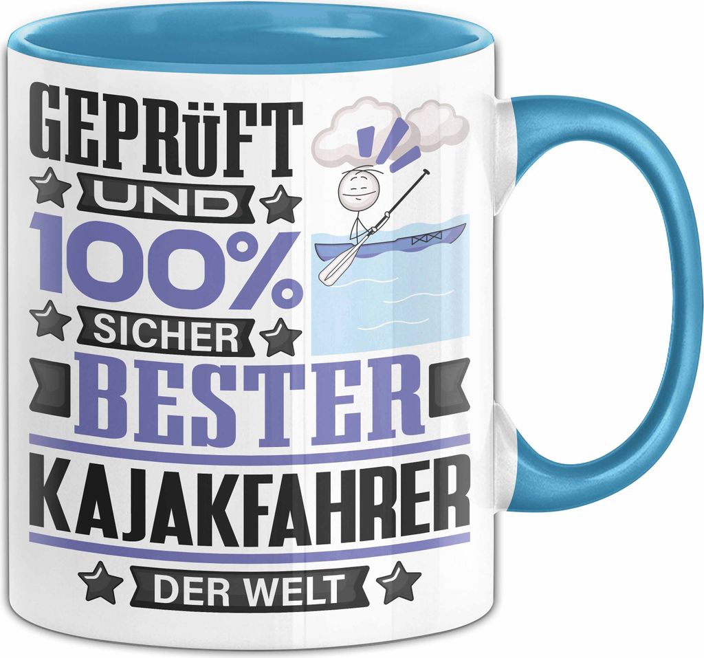Kajakfahrer Geschenk Lustiger Spruch für Kajakfahrer Geschenkidee Bester Kajakfahrer Der Welt (Blau)