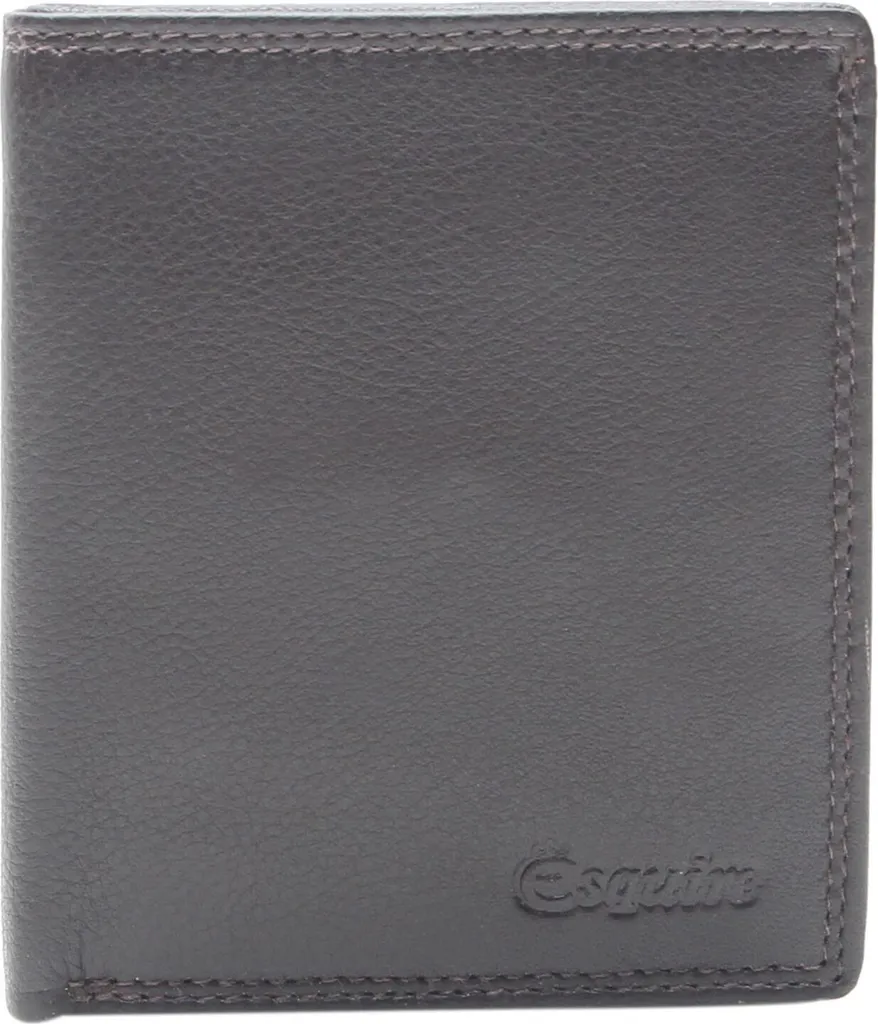 Esquire Duo Wallet Marrone Scuro: Portafoglio Uomo in Pelle Nappa - 1