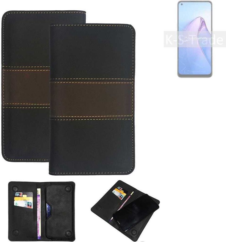 K-S-Trade Hülle Handyhülle kompatibel mit Oppo Reno8 Global Schutzhülle Walletcase Bookstyle Tasche Schutz Case Handytasche Wallet Cover Kunstleder