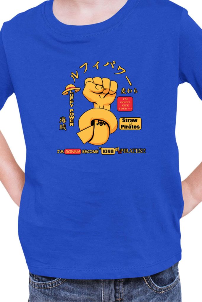 Kinder T-Shirt Manga Japan Anime Comics Animation One Manga Piece Anime 0021, 3-4 Jahr - 104 / Blau
