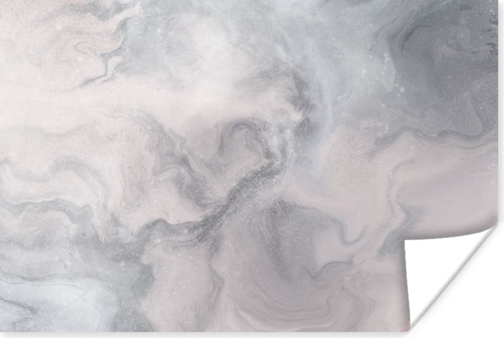 MuchoWow Poster Wolken - Abstrakt - Malen 90x60 cm - Schlafzimmer
