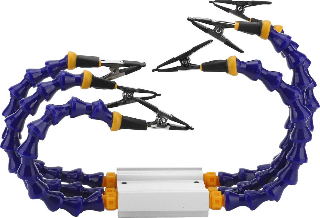 Löthilfe-Set mit flexiblem ABS-Arm, Aluminiumlegierungsbasis und abnehmbarer Gummikappe, 6 Stück