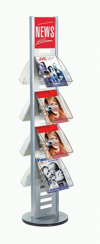 Kerkmann Prospektständer tec-art silber DIN A4