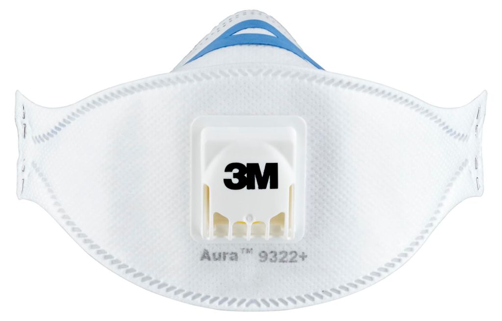 3M Aura 9322+C2, FFP2 Atemschutz-Maske für Handschleifen Produktbild 