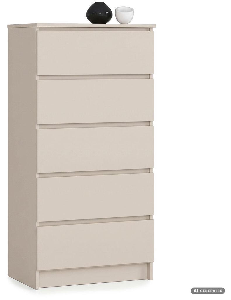 Comò K60 Cashmere 60 cm 5 cassetti 60x40x121 cm Immagine del prodotto 