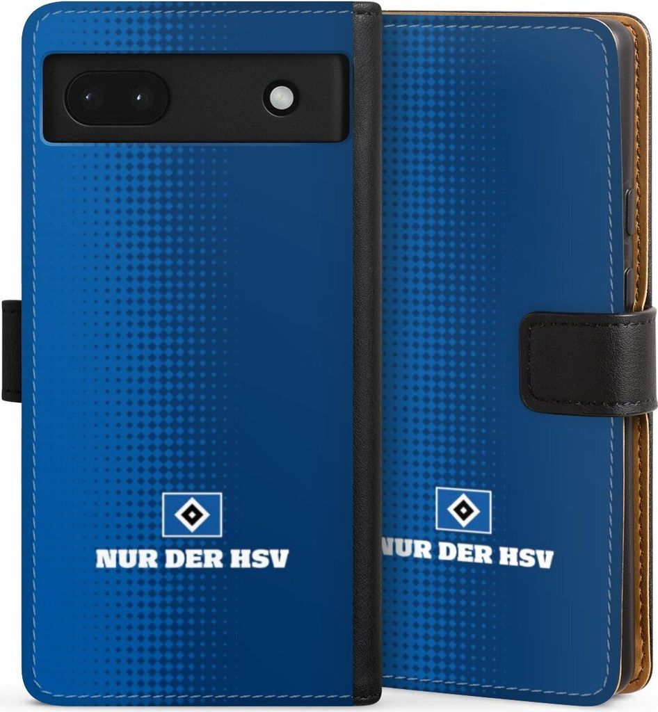 DeinDesign Klapphülle für Google Pixel 6a Handytasche Lederhülle Tasche HSV Logo Offizielles Lizenzprodukt
