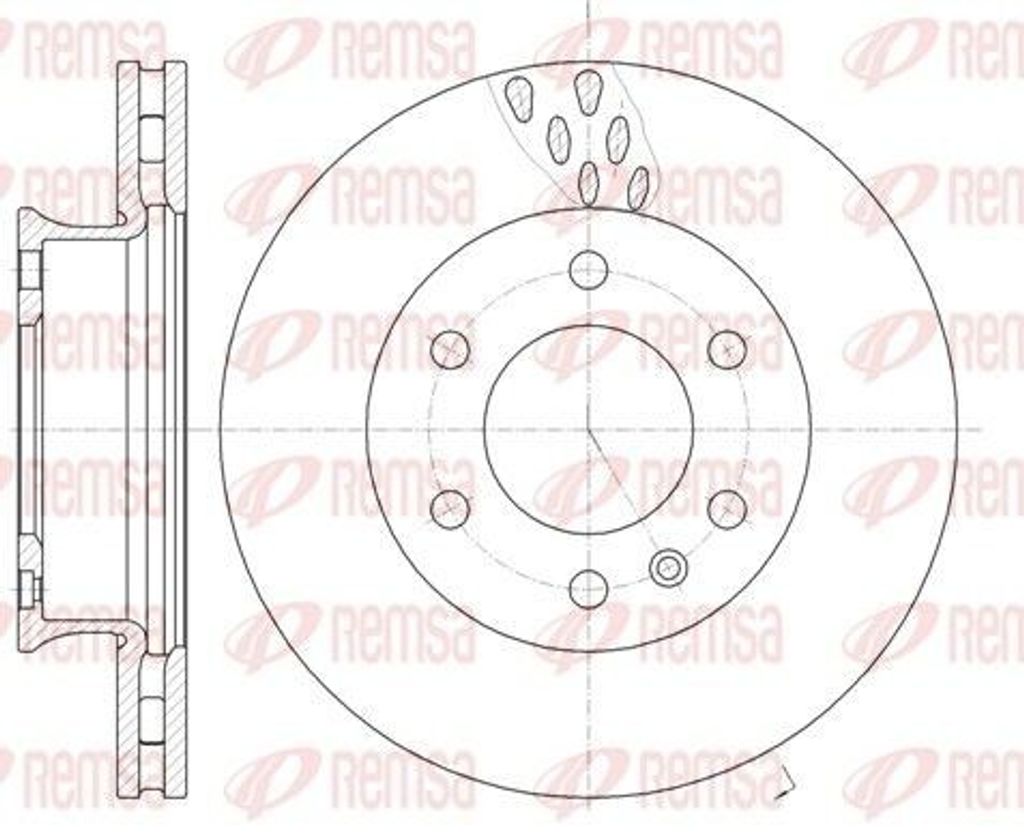 2x REMSA Bremsscheibe 61034.10 vorne für VW CRAFTER 30-50 Kasten (2E_) 300mm