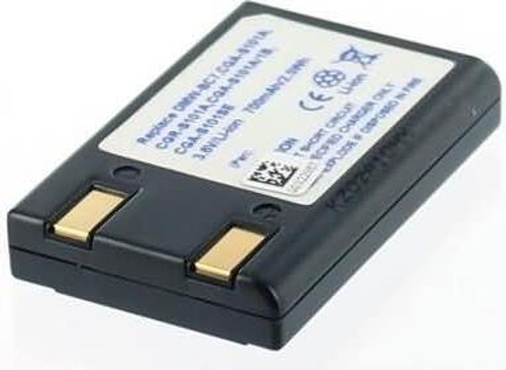 Akku für Panasonic CGR-S101A Li-Ion 3,6 Volt 650 mAh anthrazit.