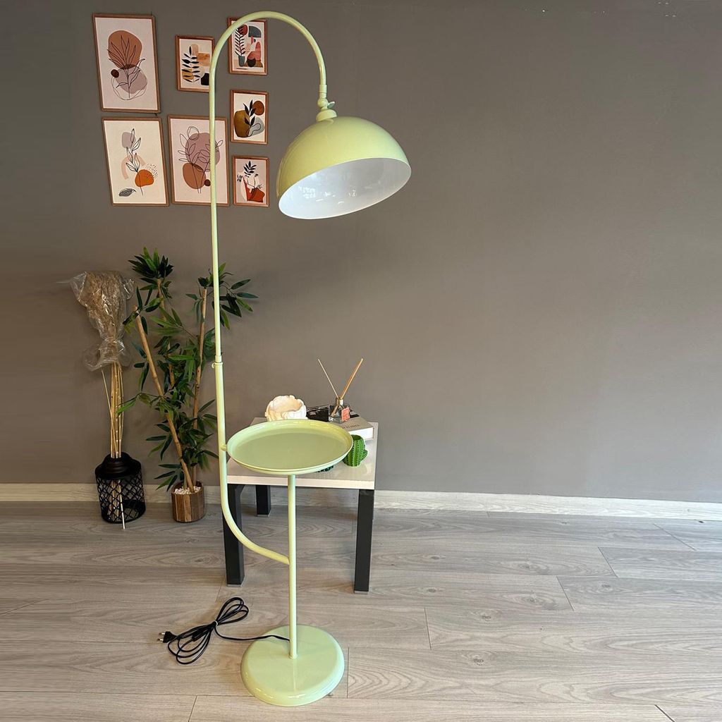 Moderne Stehlampe aus Metall mit E27, Mintgrün Produktbild 