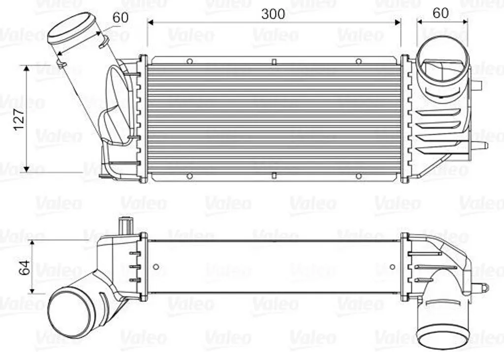 Intercooler de suralimentation type origine 0384 F6 pour 307