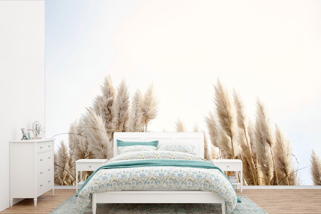 MuchoWow Fototapete für Wohnzimmer oder Schlafzimmer Wandtapete Vinyl Motivtapete Körnung - Himmel - Pastell - 360x240 cm - Vinyl-Tapete