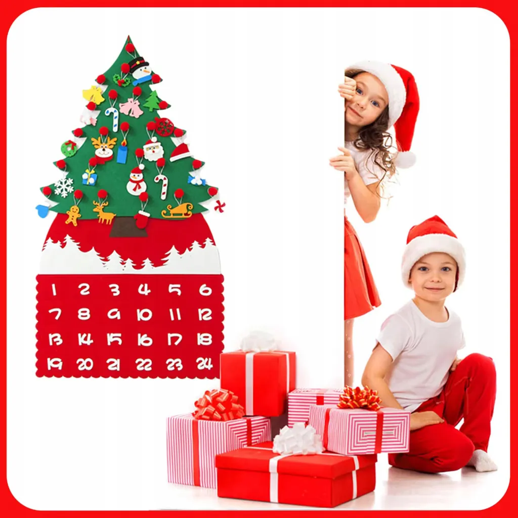 Tapis de sapin de Noël calendrier de l'Avent décoration chambre E3M - 6
