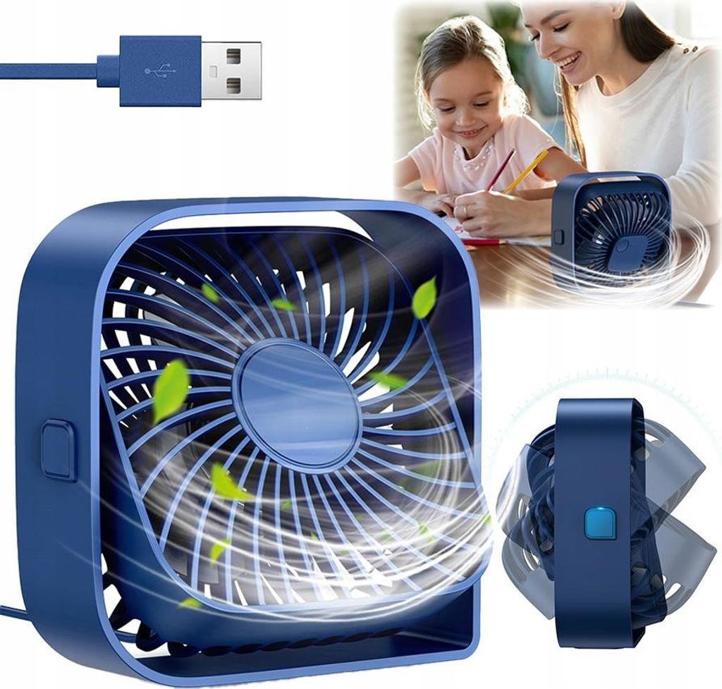 Ventilatore da tavolo USB, mini ventilatore per la Immagine del prodotto 