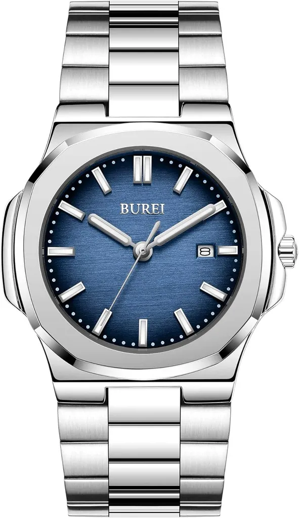 Orologio Uomo Business Acciaio Inox Impermeabile Analogico con Datario