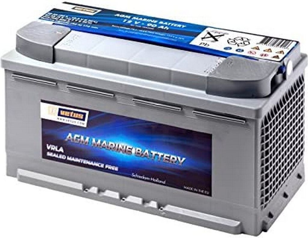 Vetus Batteries Agm-batterie 90ah Grau Grau One Size