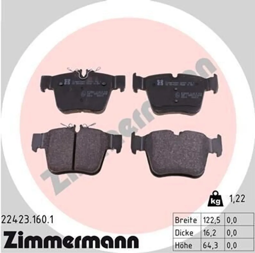 Plaquettes de frein anti-sifflement pour Mercedes Classe C et GLC X253