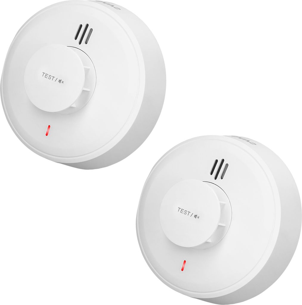 SAVS H10 Hittemelder 2 Stück - 10 Jahre Batterie - Küchenmelder - Entspricht europäischer Norm - Brandalarm - Wärmemelder