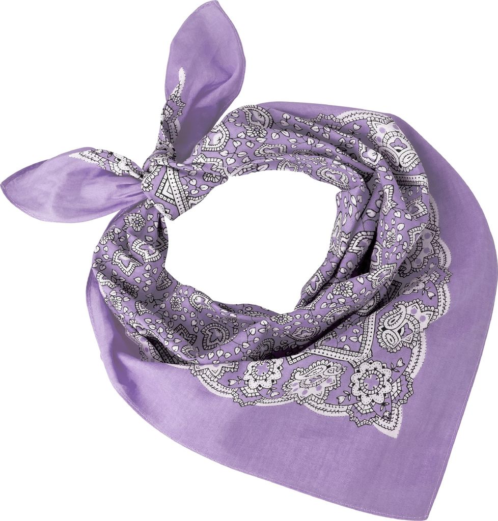Tobeni 548 Bandana Nickituch in 100 Baumwolle für Damen und Herren Paisley Flieder