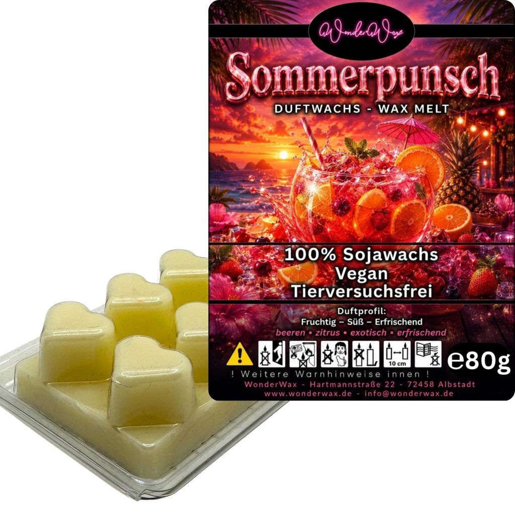 WonderWax Duftwachs Wax Melts für Duftlampe, 6 Herzen Duftmelt Wachsmelt Sojawachs Duftwachs Würfel für Raumdüfte, Wachs Duftöl Winter Indoor ...