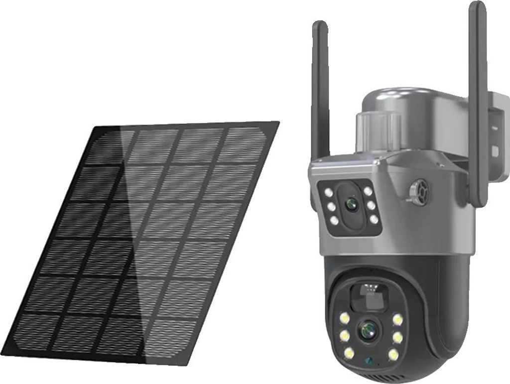 solární kamera 4K 8MP s dvojitým objektivem, noční vidění Obrázek produktu 