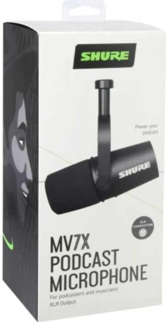 Microphone Shure MV7X pour Podcast et Voix Off - Qualité Studio XLR