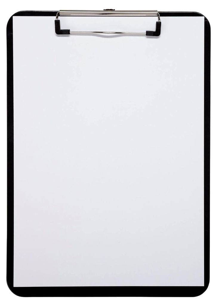Klemmbrett A4 | Schreibbrett aus Kunststoff im DIN A4 Format | Clipboard zum Aufhängen | moderner Klemmer zur Aufbewahrung von Papier | für Büro...