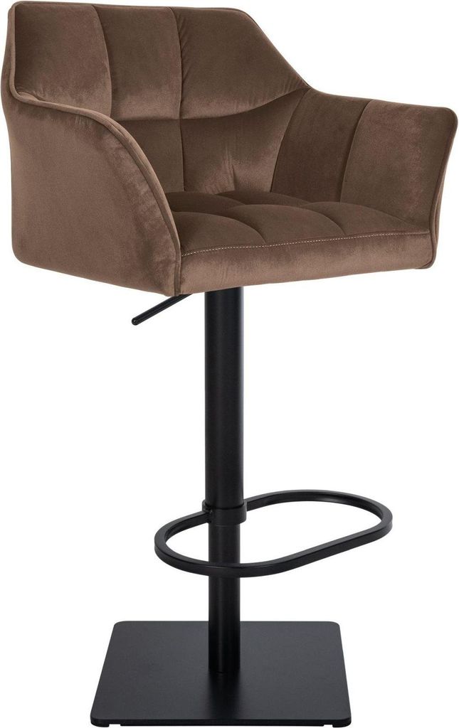 Barhocker aus Samt – Eleganter Sitzkomfort – Höhenverstellbar und 360° drehbar