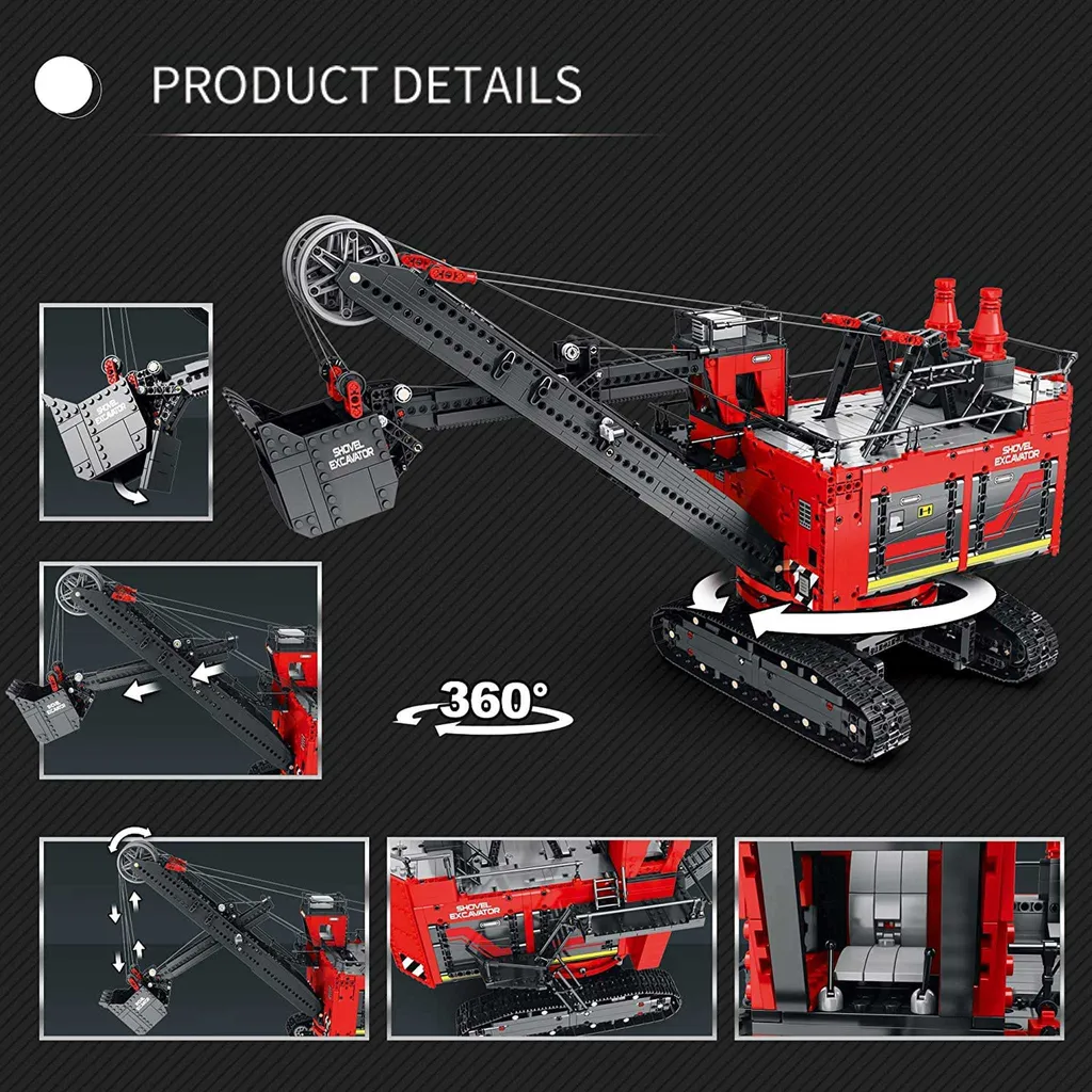 Reobrix 22014 Pelle Frontale à Câbles - Jeu de Construction Technique - 9