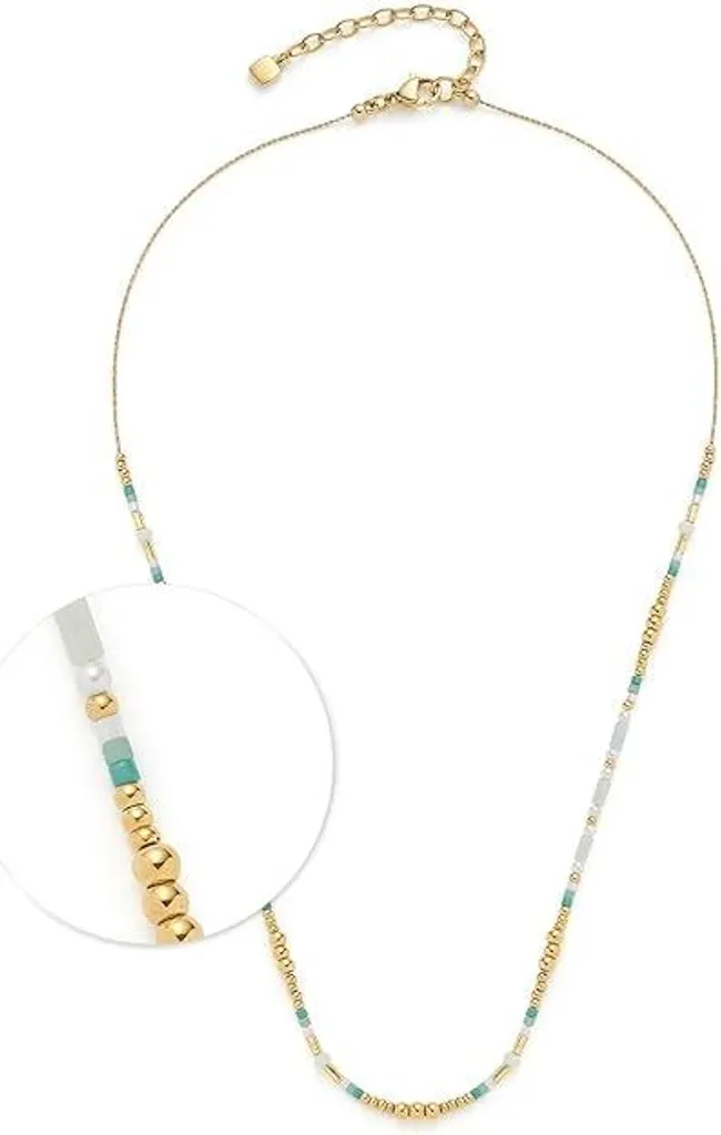 Collier vénitien LEONARDO Ciao Lilly en acier doré et perles turquoise