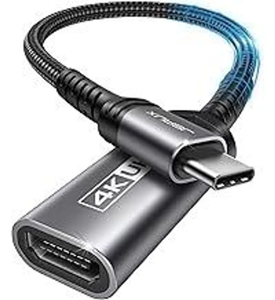 Cavo Adattatore HDMI per iPhone 15 16 17 e Samsung JSAUX 4K Grigio