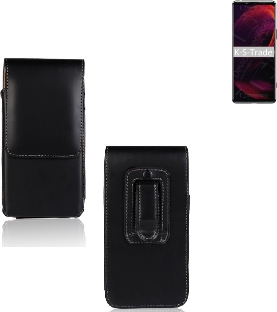 K-S-Trade Gürteltasche für Sony Xperia 5 III Schutz Hülle Handy Hülle mit Magnetverschluss Holster in schwarz