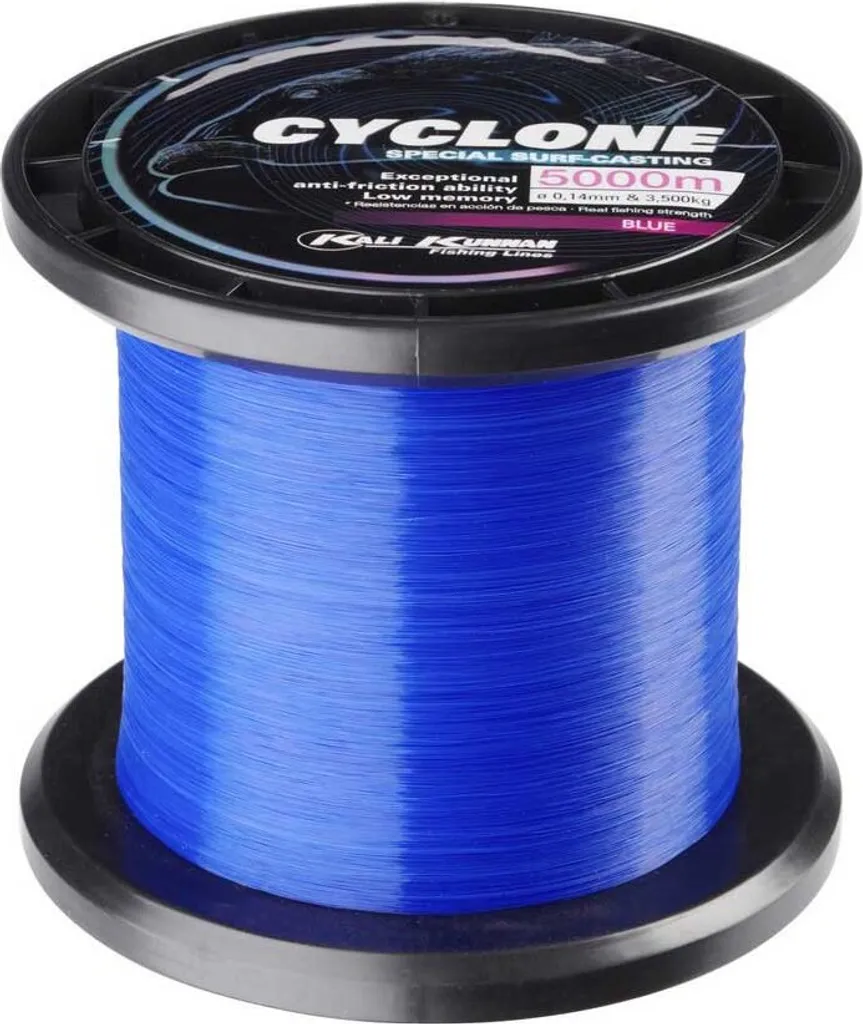 Fil de pêche Kali Kunnan Cyclone bleu 0,20mm 5000m sans perruques