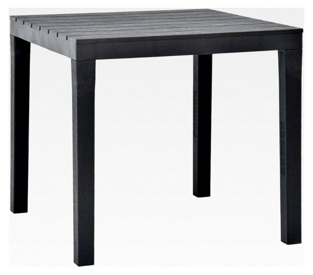 Gartentisch Terassentisch Esstisch Campingtisch Balkontisch Beistelltisch Gartenmöbel Tisch Anthrazit 78x78x72cm Kunststoff