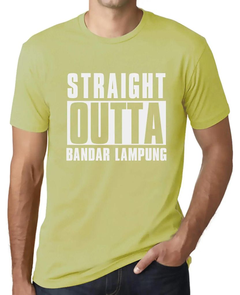 Herren Grafik T-Shirt Direkt aus Bandar Lampung – Straight Outta Bandar Lampung – Öko-Verantwortlich Vintage Jahrgang Kurzarm Lustige Druck Ge...