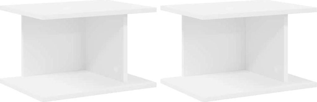 Nachttisch 2 pcs Weiß 40 x 30 x 25 cm Holzwerkstoff
