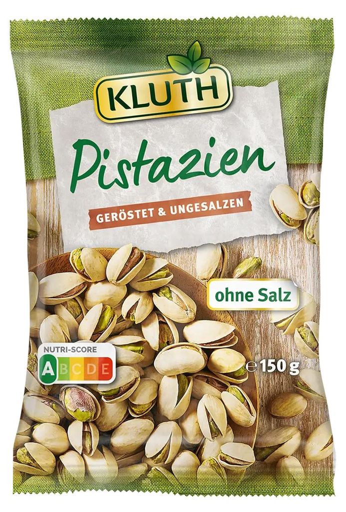 Kluth pistacchi tostati e non salati snack popolare 150g Immagine del prodotto 