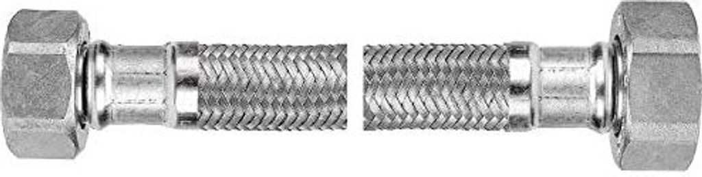 Edelstahlgeflechtschlauch, Weiblich/Weiblich Gewinde 20Cm 1/2*3/8 - H/Ws-02-020