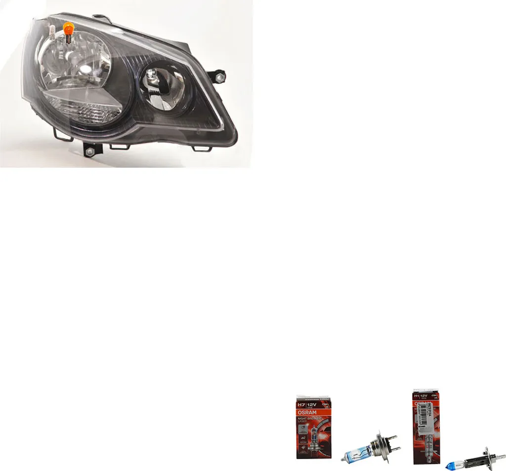 Faro Ricambio Johns Polo 9N Destro OEM 6Q1941008AP + Osram Night Breaker