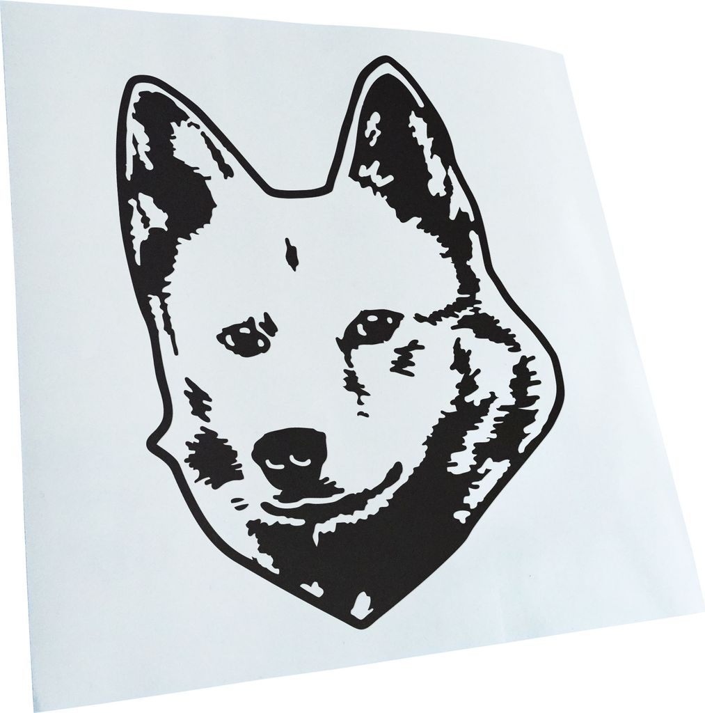 Kiwistar - Autoaufkleber - Finnish spitz Hund - Mattschwarz - 60x46cm - Aufkleber für Auto, Laptop, Fahrrad, LKW, Motorrad mehrfarbig JDM Decal Ra...