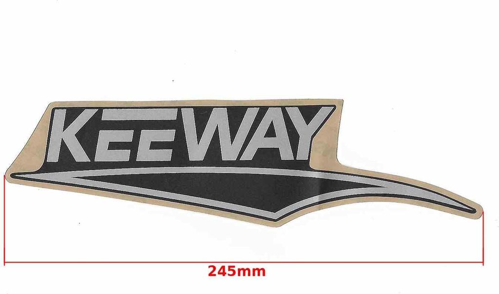 Keeway Bodenabdeckung Aufkleber Links Grau Original