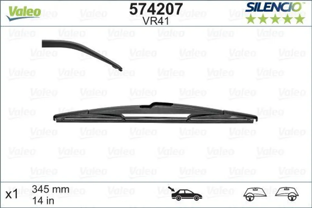 Spazzola Valeo 574207 Posteriore 345mm - Ricambio Originale 983601G000