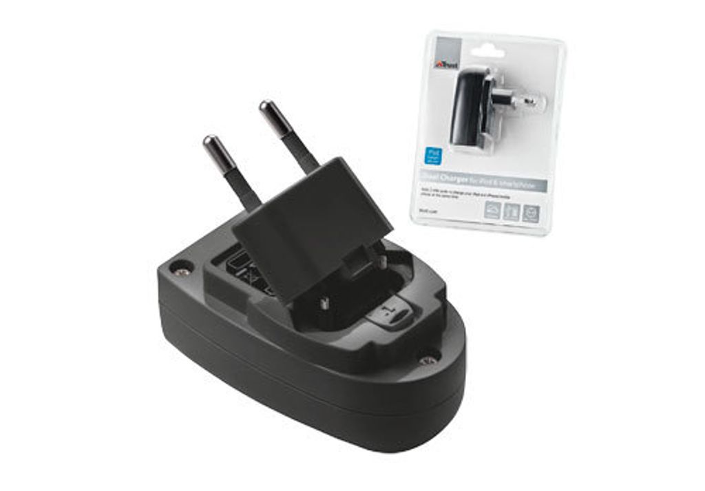 Trust Dual Ladegerät für Apple iPod und Smartphone (2X USB 2.0) schwarz