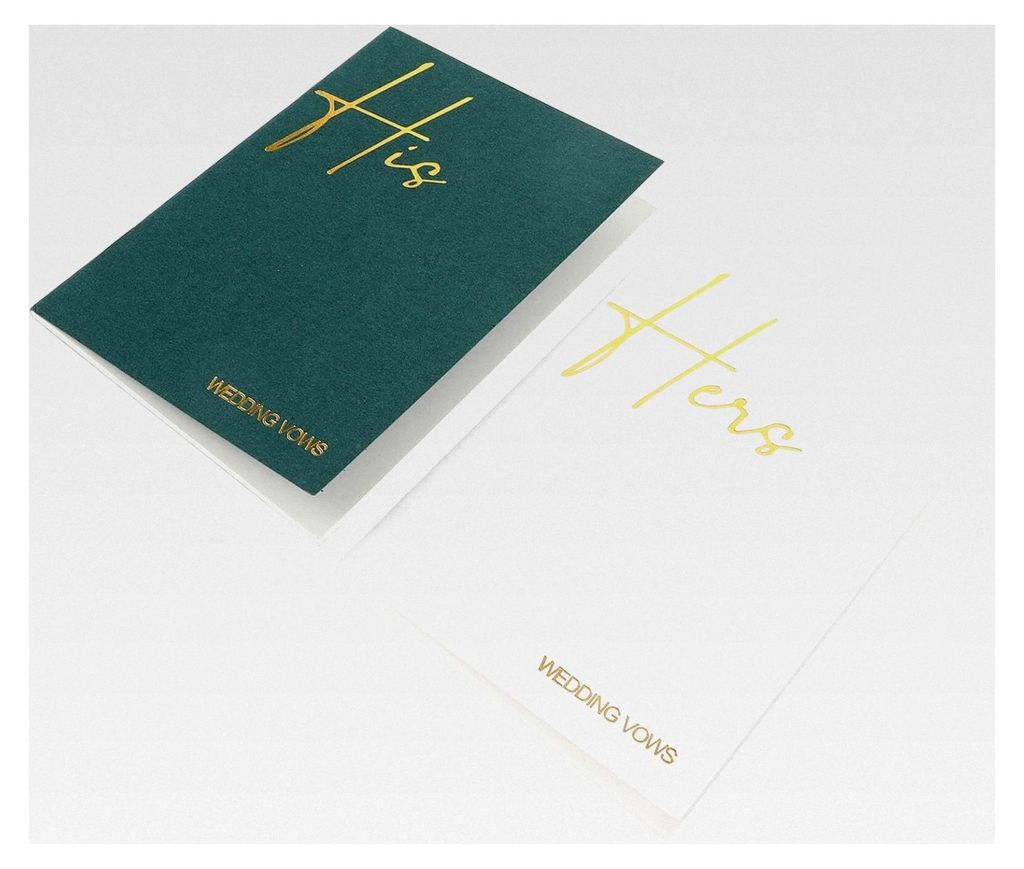 Gelübdebuch Set für Braut und Bräutigam – Modernes Liniertes Buch mit Elegantem Design für die Hochzeitszeremonie