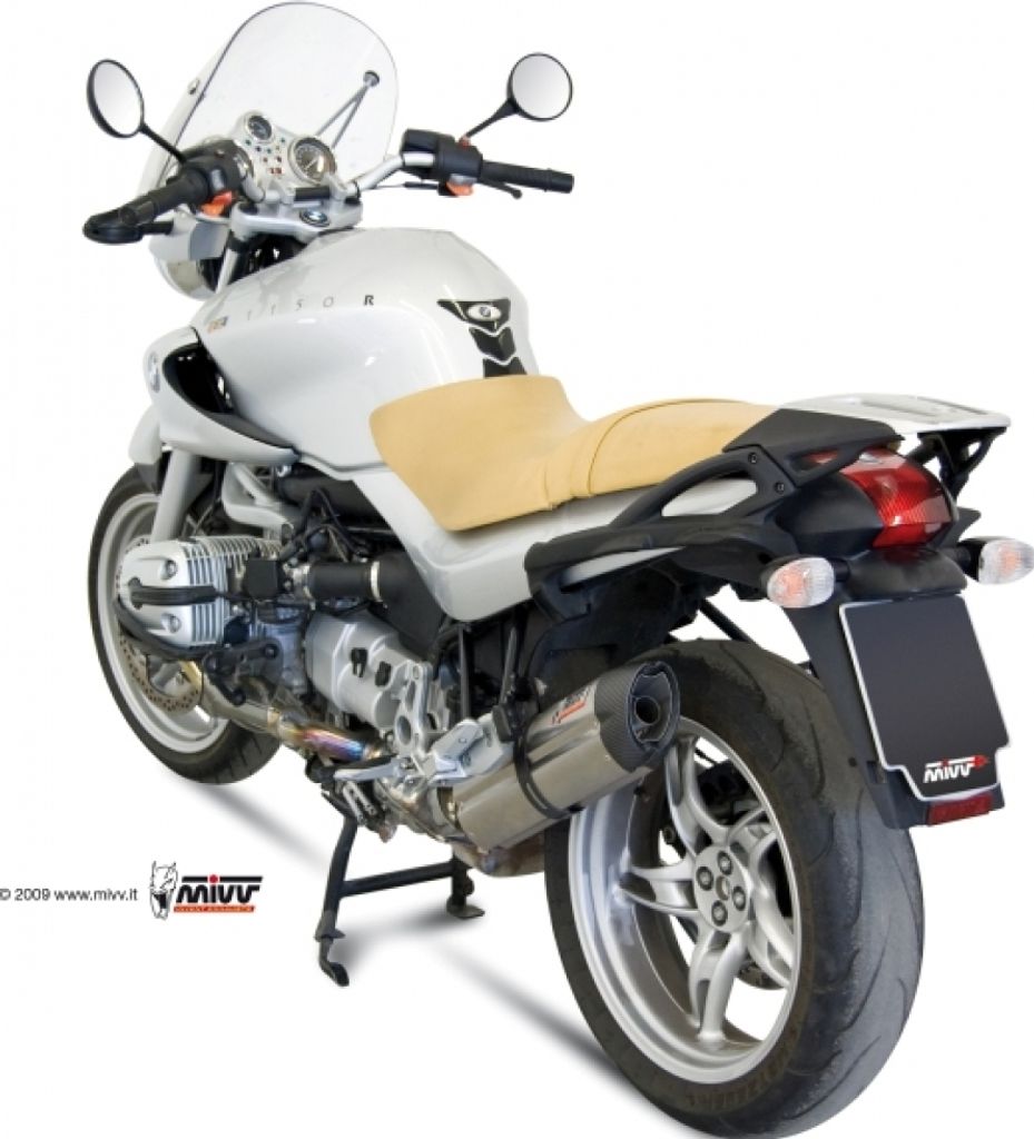 Auspuffanlage Mivv SLIP-ON Edelstahl mit Carbon Kappe Suono Sport für BMW R 1150 ccm Bj. 2001 - 2006