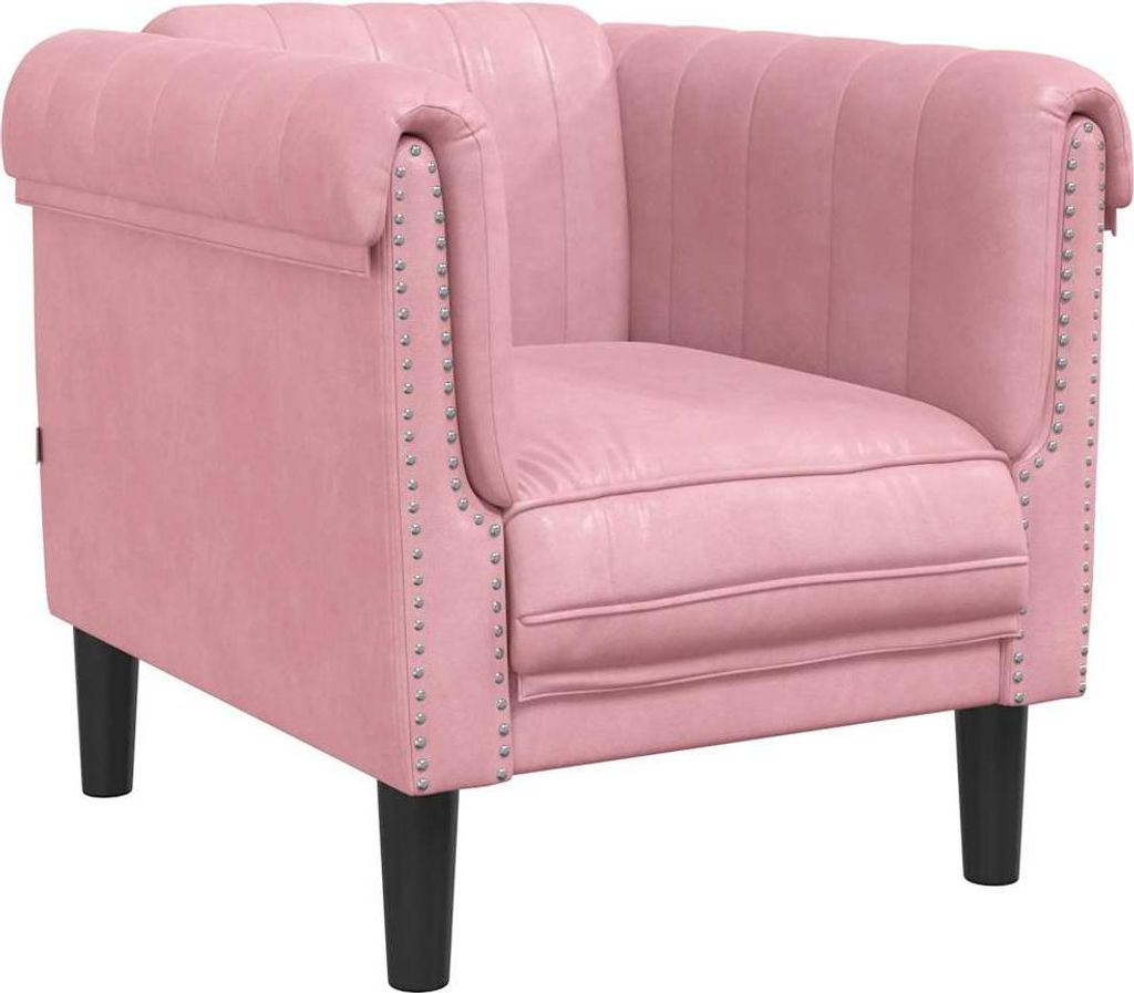 vidaXL Sessel Rosa Samt
